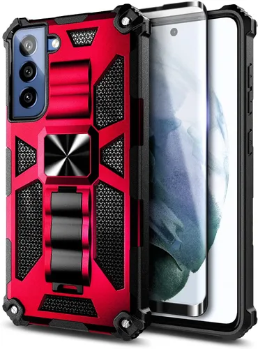 Vista 13 de NZND Funda de teléfono diseñada para Samsung Galaxy A14-5G, color negro, con protector de pantalla, protección de cuerpo completo a prueba de golpes