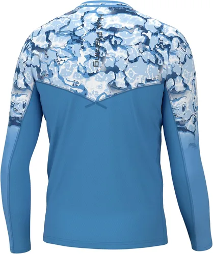Vista 2 de HUK Icon X Crew - Camiseta de pesca de manga larga para hombre