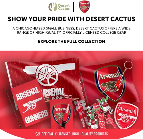 Vista 6 de Desert Cactus Vinilo adhesivo del Arsenal FC, diseño de artilleros, fútbol inglés, fútbol, Premier League, botella de agua para laptop, álbum