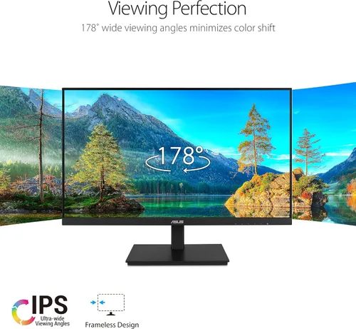 Vista 2 de ASUS VA24DQSB Monitor de computadora FHD IPS de 24 pulgadas, 1080P