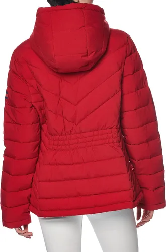Vista 2 de Tommy Hilfiger Chaqueta acolchada para mujer - Chaqueta ligera con capucha con bolsa de embalaje con cordón