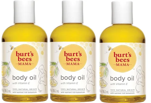 Vista 2 de Burt Bees Mama Bee: aceite corporal nutritivo con vitamina E, 4 oz, paquete de de 1, Amarillo