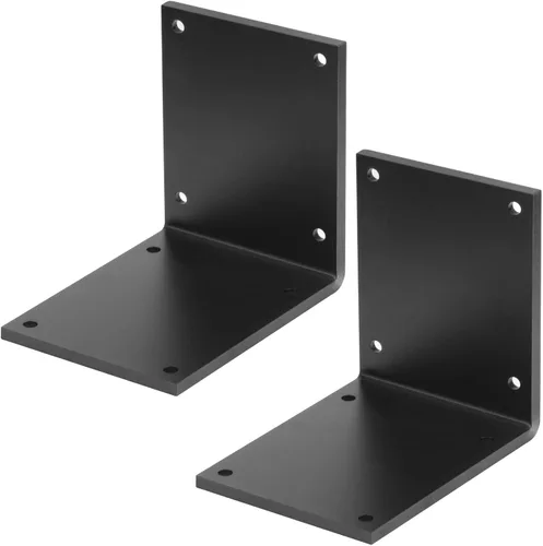 Vista 3 de 2 soportes de ángulo en L de acero resistente de 8 x 8 x 6 pulgadas, grosor de 7/32 pulgadas, carga máxima de 660 libras Max Load 660 lbs