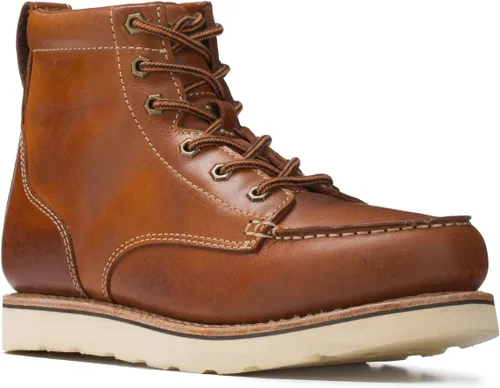 Vista 6 de Golden Fox Botas de trabajo de 6 pulgadas para hombre, con cuña y puntera tipo mocasín, cómodas para la construcción Brun-M6