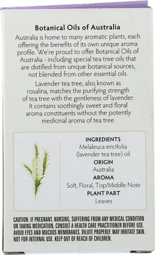 Vista 2 de Aura Cacia Tea Tree Essential Oil, Lavender, 0.5 Fluid Ounce