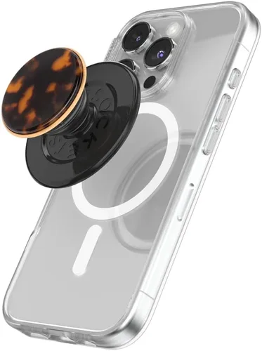 Vista 10 de PopSockets Agarre de teléfono para MagSafe con soporte, soporte magnético, parte superior intercambiable, sujeción segura para fundas MagSafe