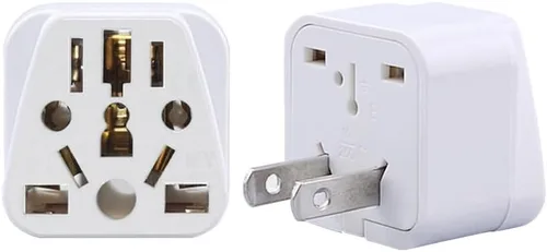 Vista 27 de Toptekits - Paquete de 2 adaptadores universales de enchufe de viaje, tipo B de EE. UU., convertidor de enchufe internacional a Estados Unidos Blanco