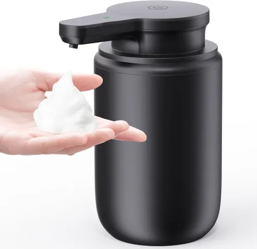 Vista 11 de Dispensador Automático de Jabón de Manos Sin Contacto: Dispensador de Jabón Espumoso de Acero Inoxidable - Dispensador de Jabón Eléctrico Sin Negro
