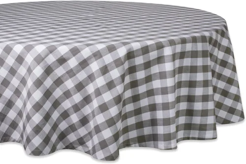 Vista 22 de DII Checkered Tabletop Collection 100% algodón, lavable a máquina, camino de mesa, 14x108, amarillo
