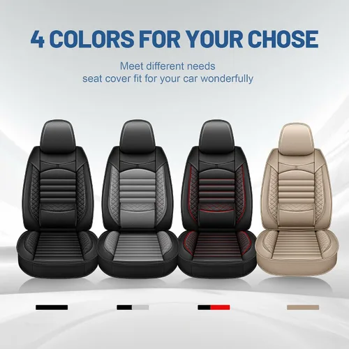 Vista 8 de 2 fundas de asiento delantero de automóvil, ajuste personalizado para Ford Ranger 2019-2025 2026 (no compatible con Raptor), impermeable, de piel