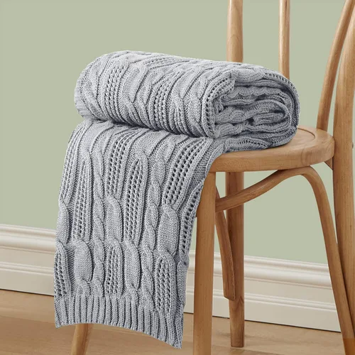 Vista 12 de Aormenzy - Mantas de punto trenzadas de 50 x 60 pulgadas, manta suave, acogedora y ligera, manta de acrílico lavable a máquina, manta decorativa