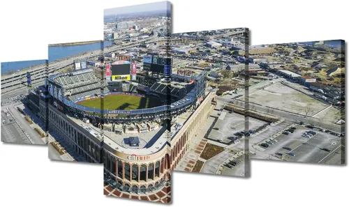 Vista 109 de Arte para pared, lienzo para estadio deportivo, arte para pared, diseño de campo de Wrigley en Chicago, pinturas de Chicago, impresiones sobre