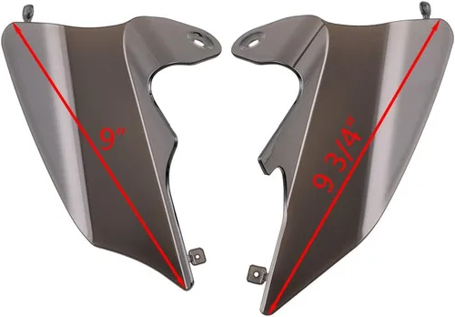 Vista 2 de Compatible con Harley Kings Street Glides Electra Road Engine Heat Saddle Shield 1997-2007 deflector de calor de aire (humo)
