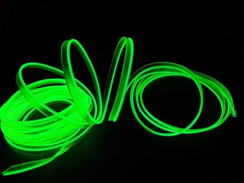 Vista 2 de Cable electroluminiscente USB para decoración de automóvil, kit de tiras de luces de neón portátiles