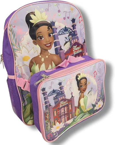 Vista 3 de Ruz Princess Tiana - Mochila de 16 pulgadas con lonchera desmontable para niña
