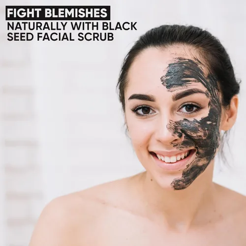 Vista 4 de HERBOGANIC Black Seed - Exfoliante facial de hierbas Limpia, rejuvenece y nutre la piel Exfoliante facial hidratante Exfoliante facial