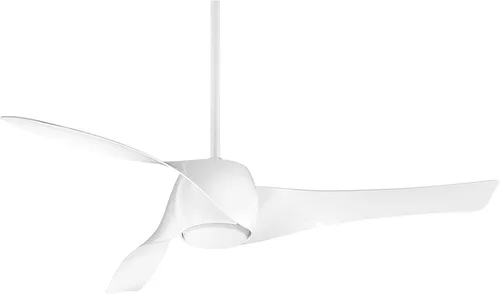 Vista 6 de MINKA-AIRE F803DL-LN Artemis Ventilador de techo LED de 3 paletas de 58 pulgadas con acabado de níquel líquido con cristal de ópalo grabado