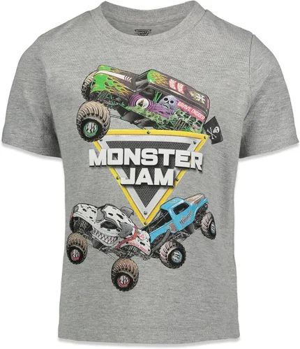 Vista 5 de Monster Jam Paquete de 3 camisetas gráficas para niños de Trucks, Negro