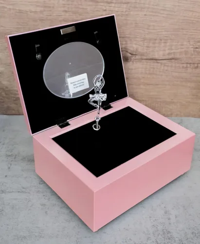 Vista 8 de Ebros Gift Cottage Garden To My Ballerina You've Danced Into Our Hearts Burlwood rosa con flores Scrollwork Barinket Wind Up Caja de música