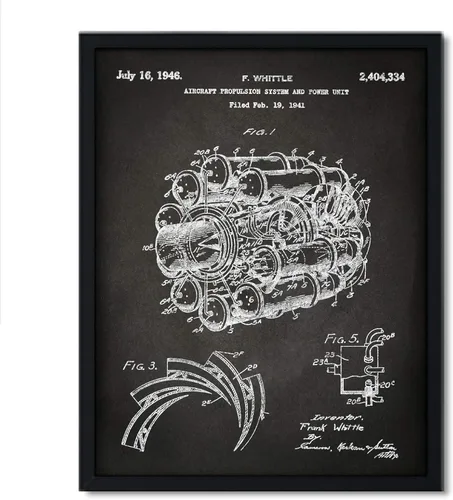 Vista 17 de Andaz Press Póster de decoración de pared con estampado de patente de pizarra, 8.5 x 11 pulgadas, aviones, trenes, automóviles, póster de patente