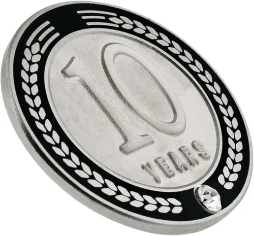 Vista 2 de PinMart Years of Service Award Employee Recognition Gift Pin de solapa - Negro