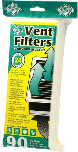 Vista 2 de Filtros de ventilación para control de polvo, paquete de 24 filtros de ventilación (4 x 10 pulgadas)
