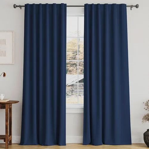 Vista 52 de Turquoize Cortinas Opacas con Aislamiento Térmico Paneles de Tratamiento de Ventanas con Bolsillo para Barra Paneles de Ventana para Ventanas