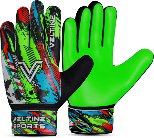 Vista 15 de Guantes de portero de fútbol para niños, jóvenes y adultos, guantes de portero de fútbol con protección doble en la muñeca y palmas de látex