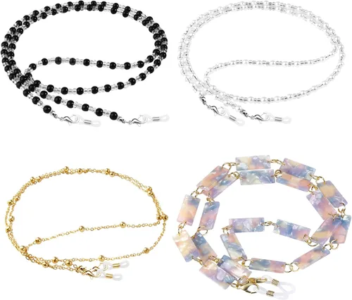 Vista 8 de ONESING 4-10 piezas Cadenas de gafas para mujer, soporte de cadena para anteojos, correa para gafas, cadena para anteojos, cordón para gafas, regalo