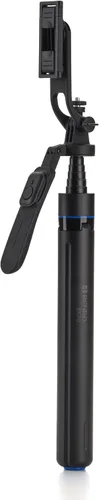 Vista 9 de Benro Mini trípode y palo selfie con control remoto Bluetooth para teléfonos inteligentes (negro) (BK70)