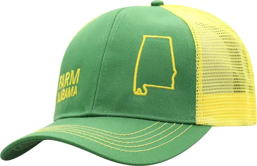 Vista 3 de John Deere Gorra de béisbol con logotipo y malla trasera con contraste, para hombre