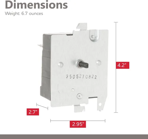 Vista 6 de Reemplazo Parts Master para temporizador de secadora GE/Hotpoint 234D2377P004 - Compatible con WE04X24550, GTD42GASJWW, GTD42GASJWW, XTD72E8SSTWS