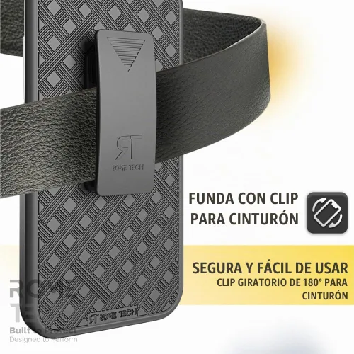 Vista 3 de Funda diseñada para iPhone 12 Mini con funda de clip para cinturón
