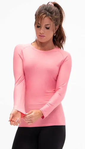 Vista 4 de DEVOPS Paquete de 3 camisetas de compresión para mujer, ajuste seco, manga larga, para correr, atléticas, camisetas de entrenamiento