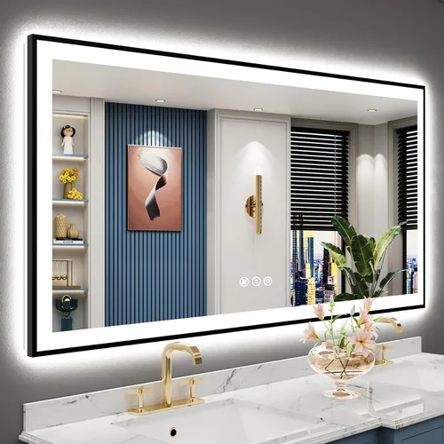 Vista 41 de 24x32 LED Bathroom Mirror, Backlit & Front Lit Lighted Mirror Retroiluminado+luz frontal