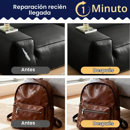 Vista 6 de Zenyao Parche de Reparación de Cuero para Muebles - Kit de Cinta de Reparación de Cuero Autoadhesiva, Parche de Reparación de Vinilo, Ideal