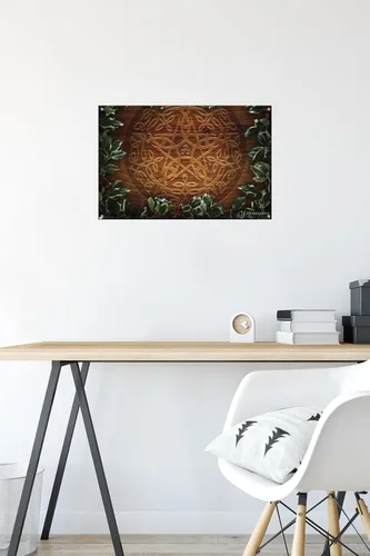 Vista 6 de Trends International Brigid Ashwood - Celtic Yule Christmas Pentacle Wall Poster, 14.72" x 22.37", Premium Poster & Push Pin Bundle