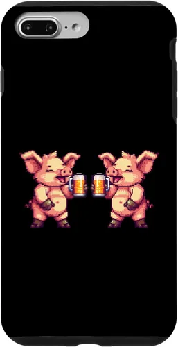 Vista 9 de iPhone 15 Pig Beer Party Team Comic Gamer Crew Case