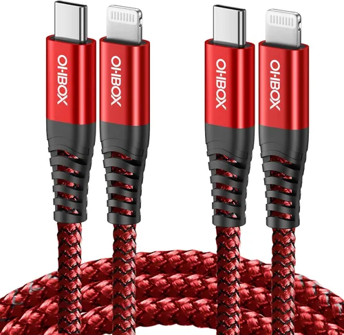 Vista 10 de Cable de carga Lightning de 91,4 cm, paquete de 2 cables de carga para iPhone con certificación MFi, cable de carga Apple compatible con iPhone