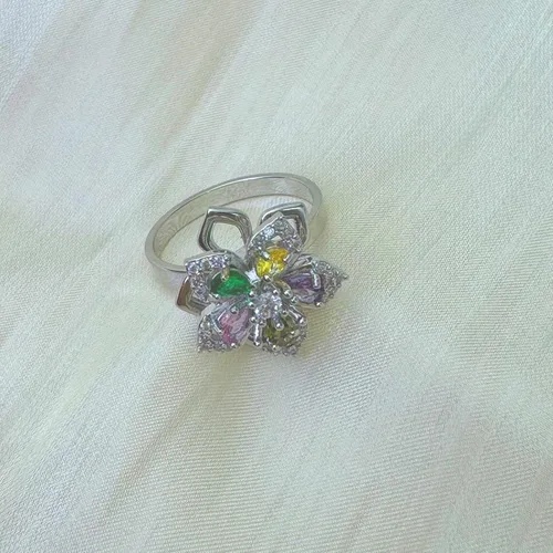 Vista 5 de Sunflower Ring Spinning Fidget Rings for Anxiety Open Adjustable Spinner Sun Ring Creative Relieving Stress Rotating Jewelry