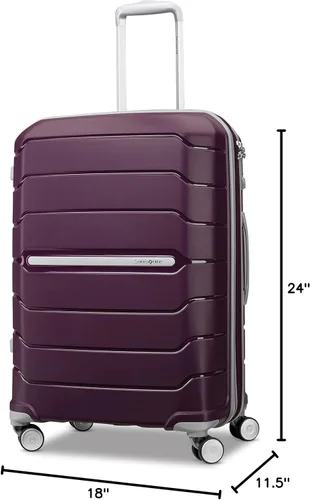 Vista 9 de Samsonite Freeform Maleta rígida, expandible con ruedas dobles giratorias, Amatista púrpura