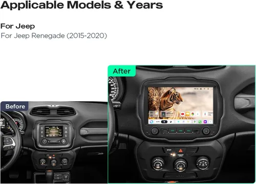 Vista 3 de XTRONS Estéreo de coche Android 15 de 9 pulgadas para Jeep Renegade 2015