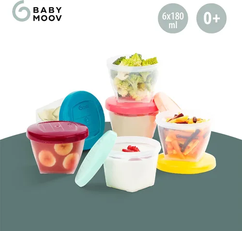 Vista 3 de Babymoov – 4 piezas contenedores de almacenamiento de alimentos.