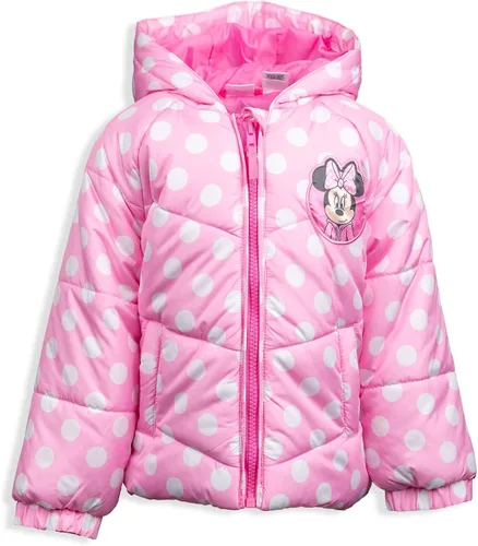 Vista 3 de Disney Minnie Mouse - Abrigo de invierno para niñas, chaqueta acolchada para niños pequeños