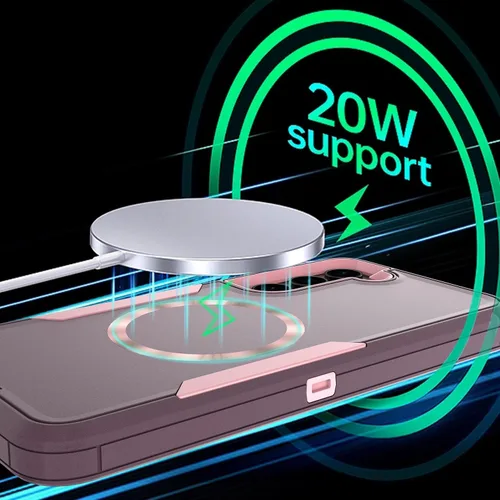 Vista 6 de Funda diseñada para Samsung Galaxy S23, magnética, doble protección contra caídas, resistente, compatible con MagSafe, a prueba de polvo, no se Negro