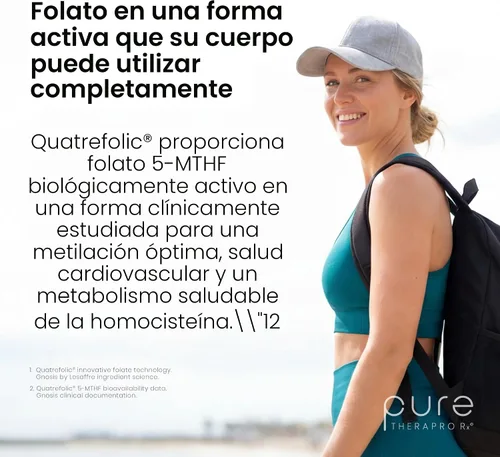 Vista 6 de Pure Therapro Rx Metil Multi Sin Hierro, Multivitamínico, 120 Cápsulas