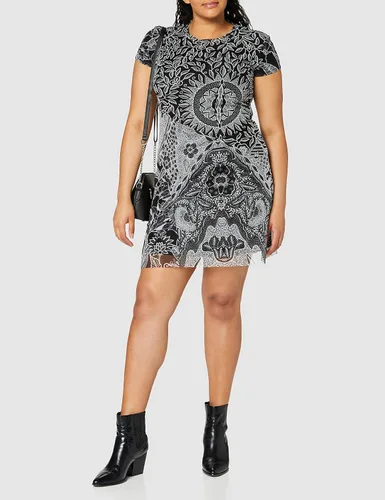 Vista 2 de Desigual Vestido de mujer manga corta, Blanco