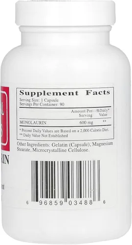 Vista 2 de Ecological Formulas Monolaurina 600 mg, blanco cremoso, cápsula, 90 unidades (MONOL-600-90)