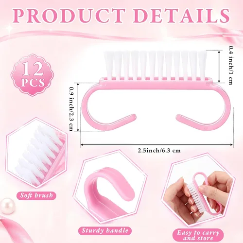 Vista 2 de Patelai 24 cepillos de uñas para limpiar, dedos de las manos y las uñas