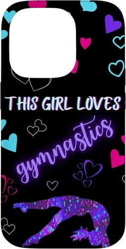 Vista 17 de Funda para iPhone 16 Gymnast This Girl Heart Loves Gymnastics Pink Teal